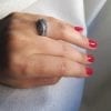 Domed pave black and white ring - high-fashion must have - for a stunning Halloween look - free shipping