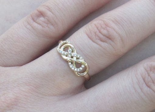 Double Infinity Knot Diamond Ring, Infinity Love Knot