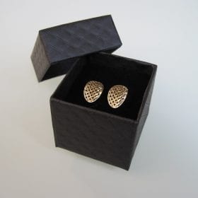 Elegant 14k Gold Earrings - Modern New Designer Stud Earrings - Fancy Studs - Chic Studs - Holiday Sale - Bride Earrings -  Wedding earrings