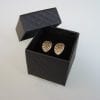 Elegant silver oval stud earrings