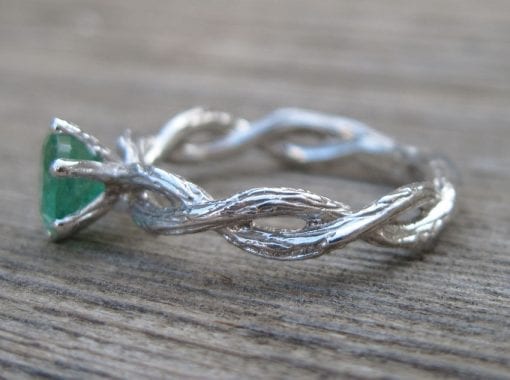 Emerald Celtic ring, Irish silver celtic knot ring. – Irish Jewelry Design