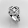 Diamond Engagement Ring, Engagement Infinity Knot Diamond Ring Engagement Infinity knot Diamond Ring - Diamond Engagement Ring - 14k Gold & Diamonds, Braided Diamond Cocktail Ring