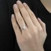 Forever One Moissanite Engagement Ring, Platinum Braided Engagement Ring