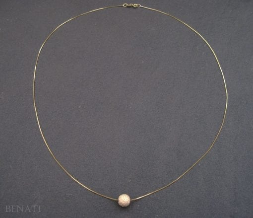 Buy 14K Rose Gold Filled Ball Necklace, Single Bead Jewelry, Dainty Women  Choker, Minimalist 8mm Sparkly Ball Pendant Necklace, Women Necklace Online  in India - Etsy