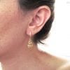 Gold Dangle Designer Earrings - 14k Gold Dangle Earrings - Contemporary Gold Earrings - Gold Earrings - Modern Filigree - Wedding Earrings