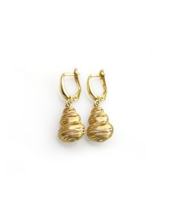 Gold Dangle Designer Earrings - 14k Gold Dangle Earrings - Contemporary Gold Earrings - Gold Earrings - Modern Filigree - Wedding Earrings