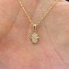 Gold hamsa pendant in 14k solid gold - all the protection & energy you need - gold hamsa - new designer gold hamsa