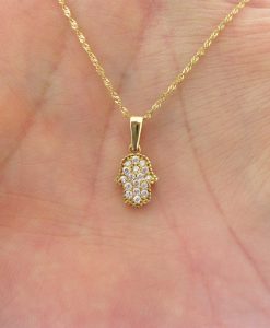 Gold hamsa pendant in 14k solid gold - all the protection & energy you need - gold hamsa - new designer gold hamsa
