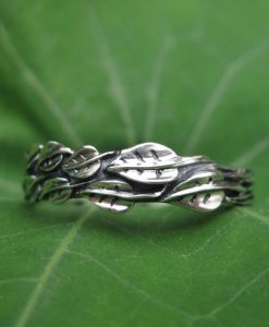 Gold Leaf Wedding Ring, Leaf Ring