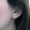 Gold stud leaf earrings, Gold leaf earrings