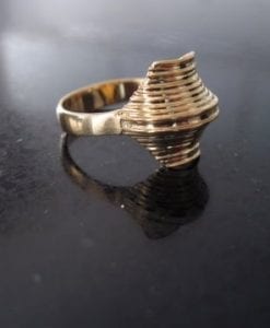 Gold wave ring - Contemporary gold ring - Modern gold ring - Architecture ring -  Highway ring - Free shipping - New designer gold ring