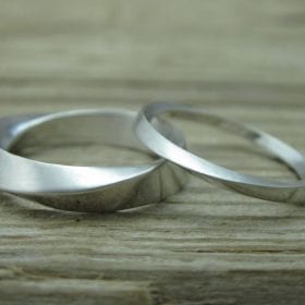 His And Hers Wedding Rings Set, Mobius Rings set