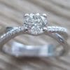 Infinity Engagement  Ring, Diamond Infinity Engagement Ring