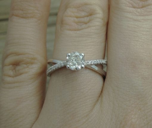 Infinity Engagement  Ring, Diamond Infinity Engagement Ring