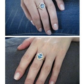 Infinity Engagement Ring, Infinity Knot Engagement Ring
