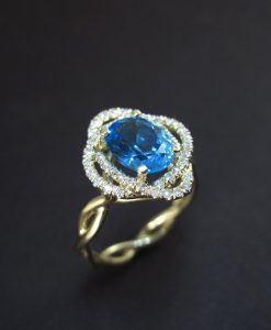 Infinity Engagement Ring, Infinity Knot Engagement Ring