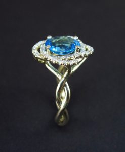 Infinity Engagement Ring, Infinity Knot Engagement Ring
