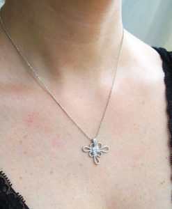 Infinity Gold Neckalce Love Knot, Pendant 14k Gold Japanese Lucky Neckalce