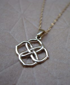 Infinity Knot Pendant - 14k Solid yellow gold, New designer gold pendant - Gold infinity pendant