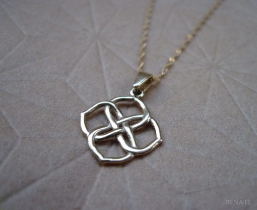 Infinity Knot Pendant - 14k Solid yellow gold, New designer gold pendant - Gold infinity pendant