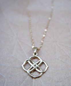 Infinity Knot Pendant - 14k Solid yellow gold, New designer gold pendant - Gold infinity pendant