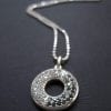 Infinity Pendant With Black And White Stones - A perfect balance pendant for you - ying yang pendant, mobius pendant