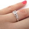 Leaf Engagement Ring, Moissanite vintage Ring