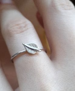Leaf ring, Gold leaf stacking ring