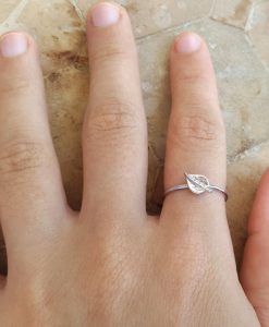 Leaf ring, Gold leaf stacking ring