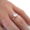 Leaf Ring With Moonstone, Rose Gold Moonstone Ring