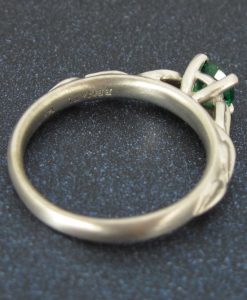 Leaves Engagement Ring, Matte Finish engagement ring