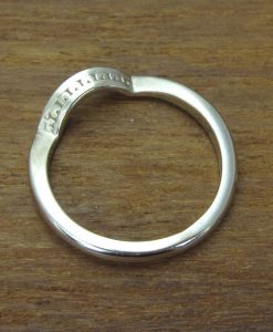 Matching Wave Wedding Ring With Diamonds, Antique Diamond Wave Wedding Band