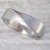 Matte Mobius wedding ring, 6mm wide mobius Matte  wedding band
