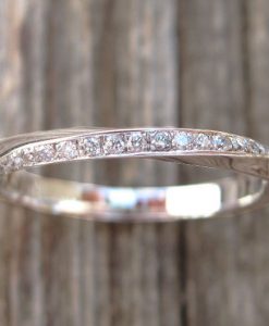 Mobius diamond wedding band, Diamond wedding eternity band