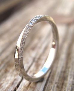 Mobius diamond wedding band, Diamond wedding eternity band