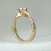 Mobius Wave Diamond Engagement Ring, Yellow Gold Diamond Mobius Engagement Ring