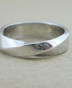 Mobius wedding band, 5.5mm mobius wedding band
