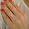 Moonstone Antique Engagement Ring, 18K Oval Moonstone Rose Gold Ring