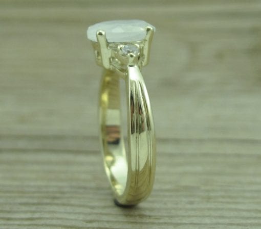 Moonstone Antique Engagement Ring, Antique Gold Ring
