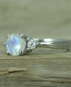 Moonstone Antique Engagement Ring, Antique Moonstone Ring