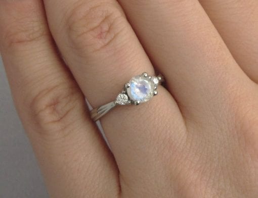Moonstone Antique Engagement Ring, Antique Moonstone Ring