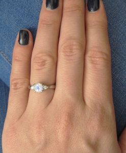 Moonstone Antique Engagement Ring, Antique Moonstone Ring