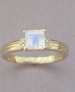 Moonstone Vintage Style Engagement Ring, Antique Moonstone Ring