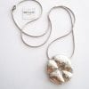 On Sale - Bold flower pendant - Flower necklace - Big flower silver necklace - Bold natural flower pendant - Silver flower pendant on chain