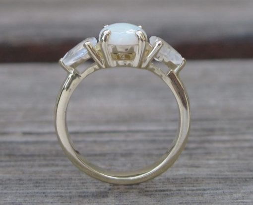 Opal Engagement Ring, Moonstone Engagement Ring