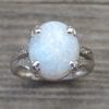 Opal Leaf Engagement Ring, Opal Leaves Engagement Ring