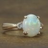 Opal Moonstone Antique Engagement Ring, Antique Rose Gold Ring