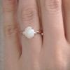 Opal Moonstone Antique Engagement Ring, Antique Rose Gold Ring