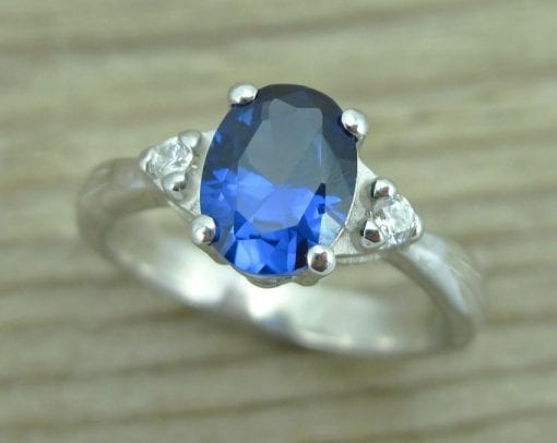 Oval Sapphire Antique Engagement Ring, Antique Gold Ring