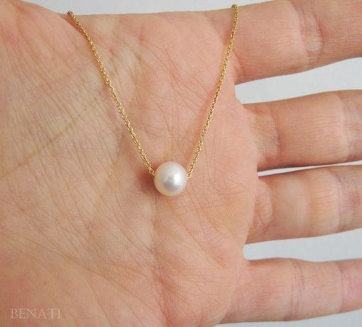 Freshwater Pearl on Gold Link Chain, Pearl With White Gold Necklace, Single  Pearl Gold Necklace, White Pearl Links Necklace, Floating Pearl - Etsy | Single  pearl necklace, Unique pearl necklace, Simple pearl necklace